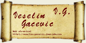 Veselin Gačević vizit kartica